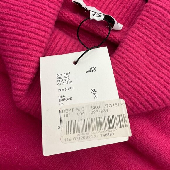 New Gibson LATimer XL Hot Pink Turtleneck Sweater Dress Wool Blend - Picture 5 of 12